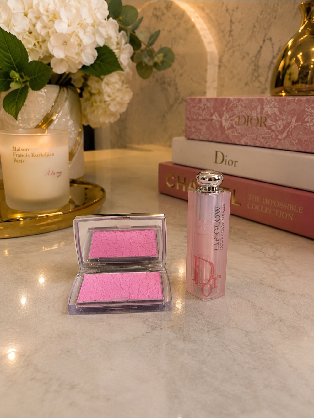 DIOR Rosy Glow 001 Pink Blush + Lip Glow 012 Rosewood Duo NEW